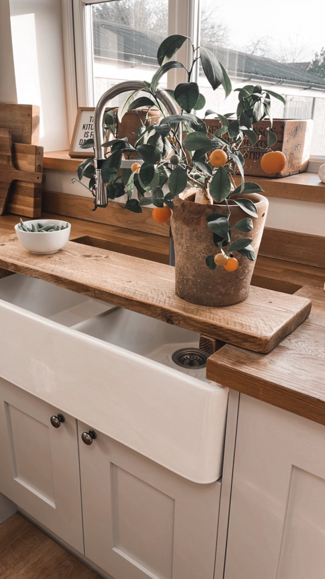 Rustic Reclaimed Style Plank Sink Board / Large Serving Tray