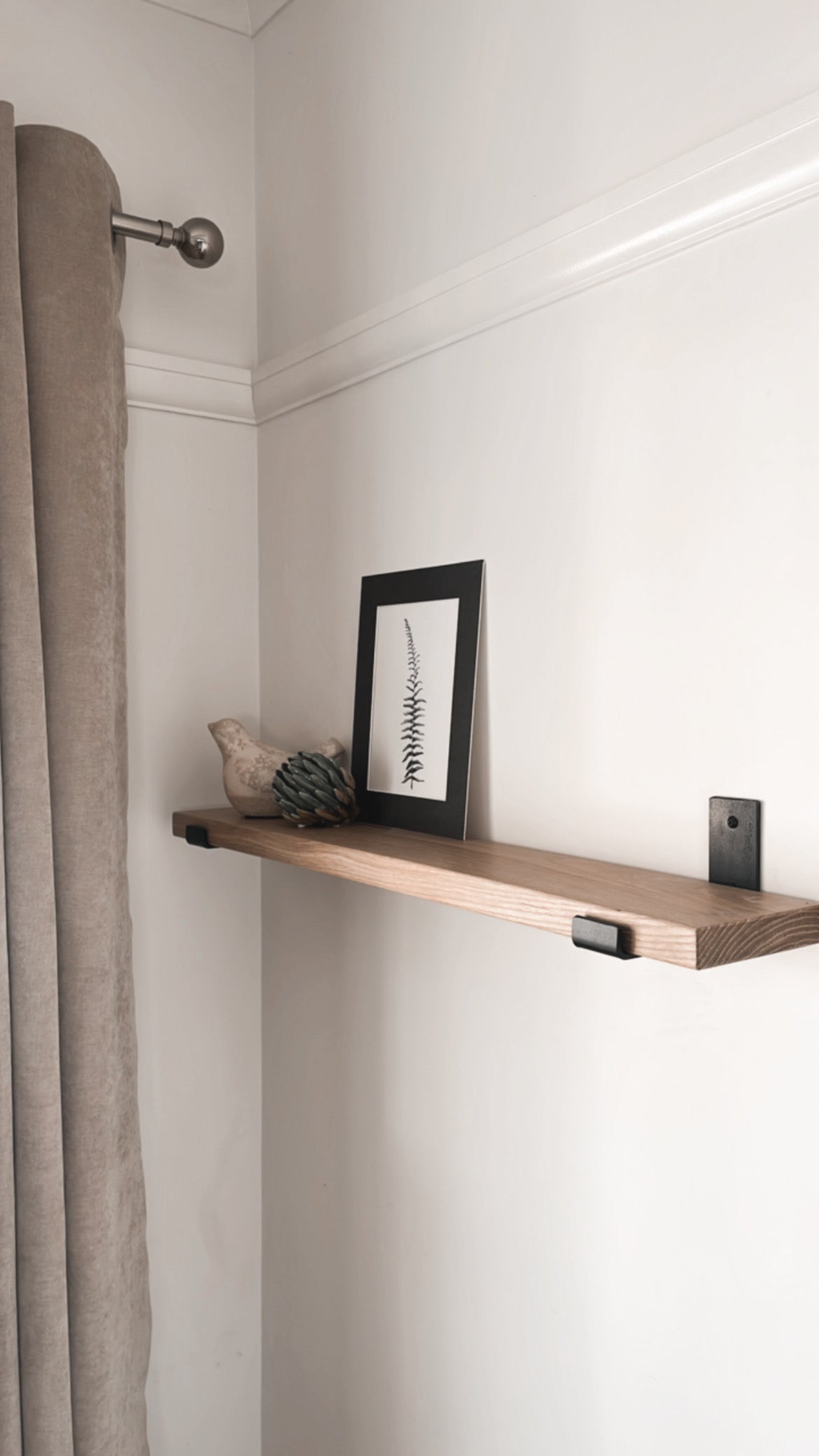 Solid Oak Shelves with Brackets