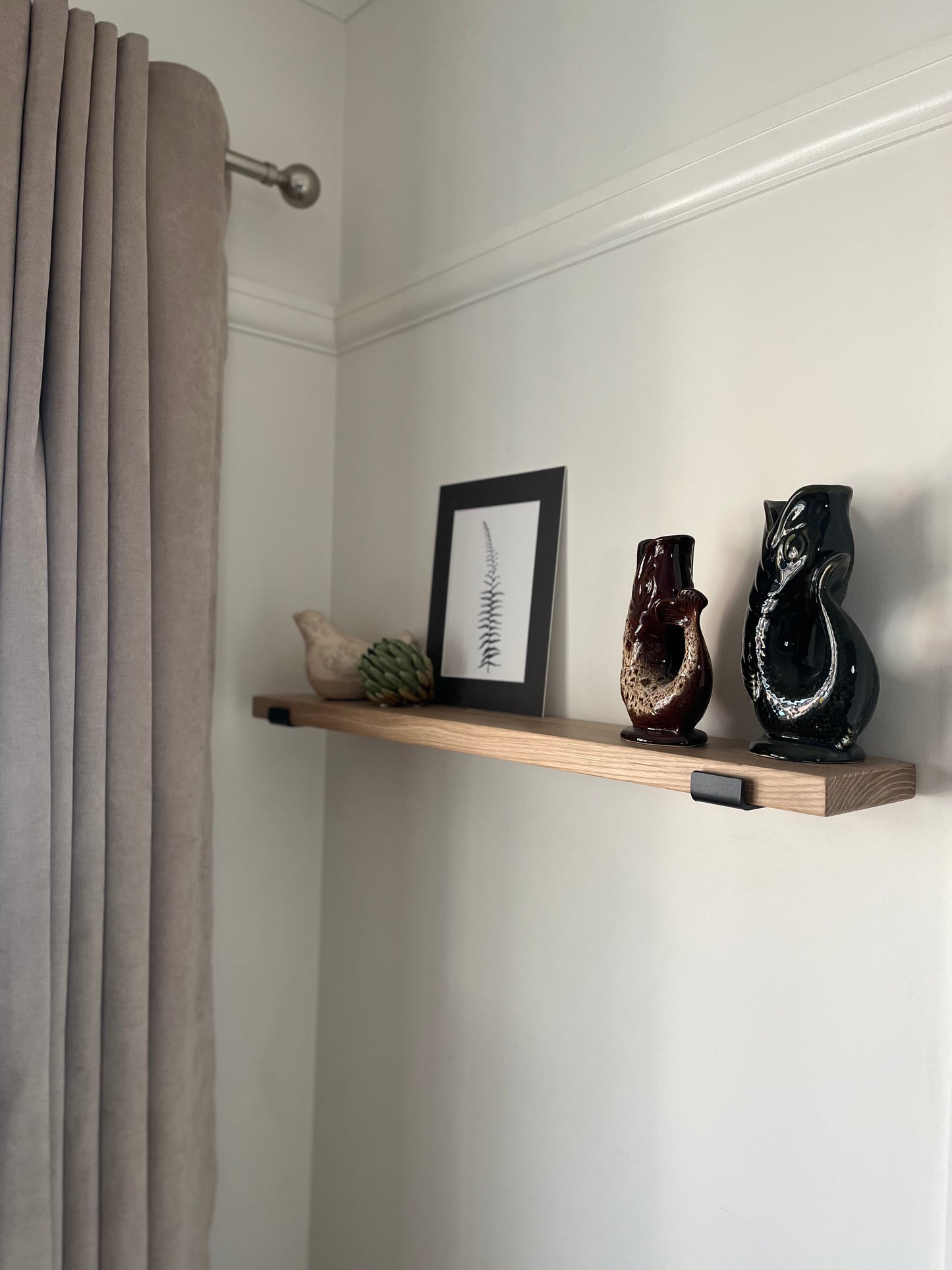 Solid Oak Shelves with Brackets