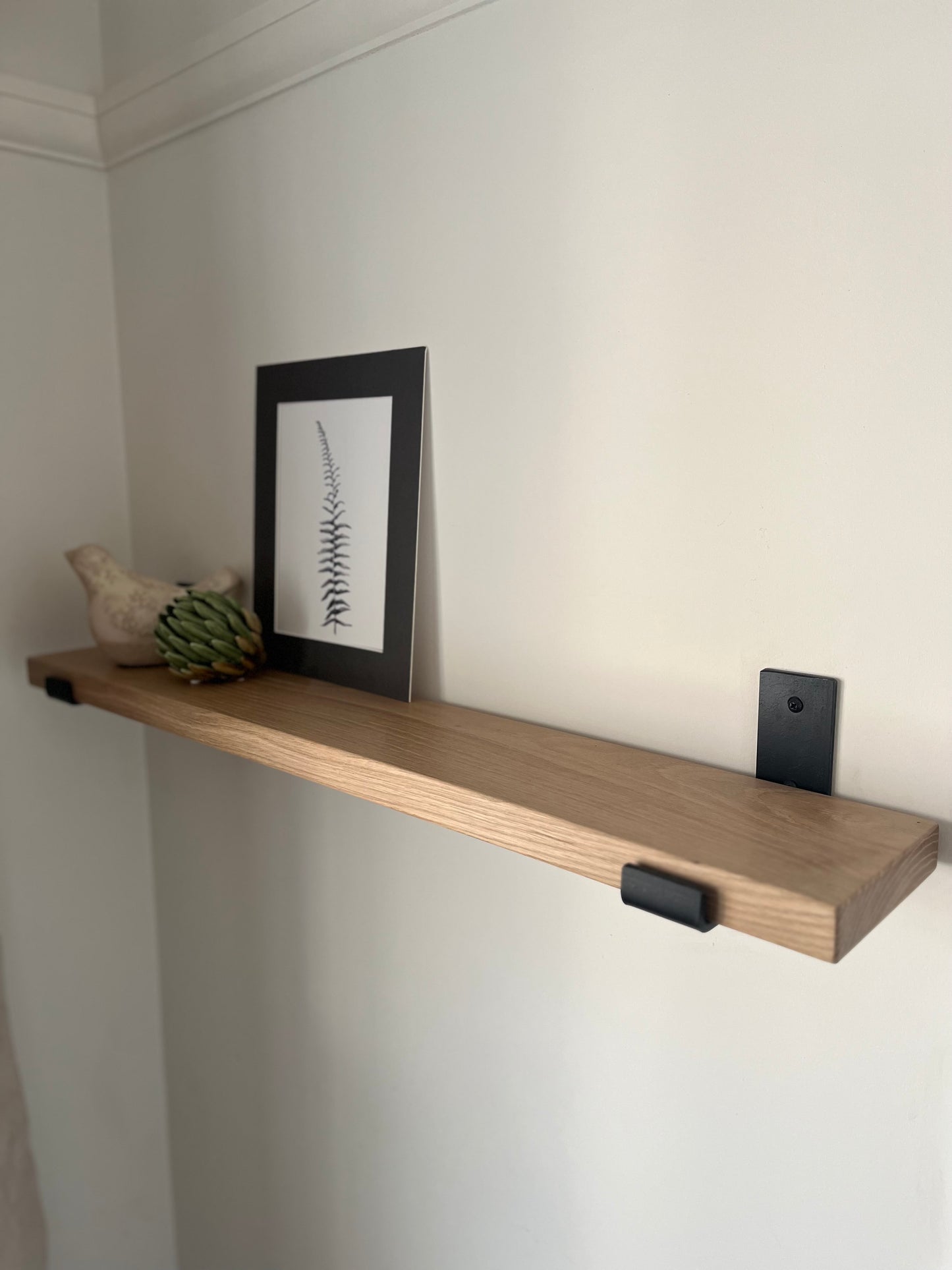 Solid Oak Shelves with Brackets