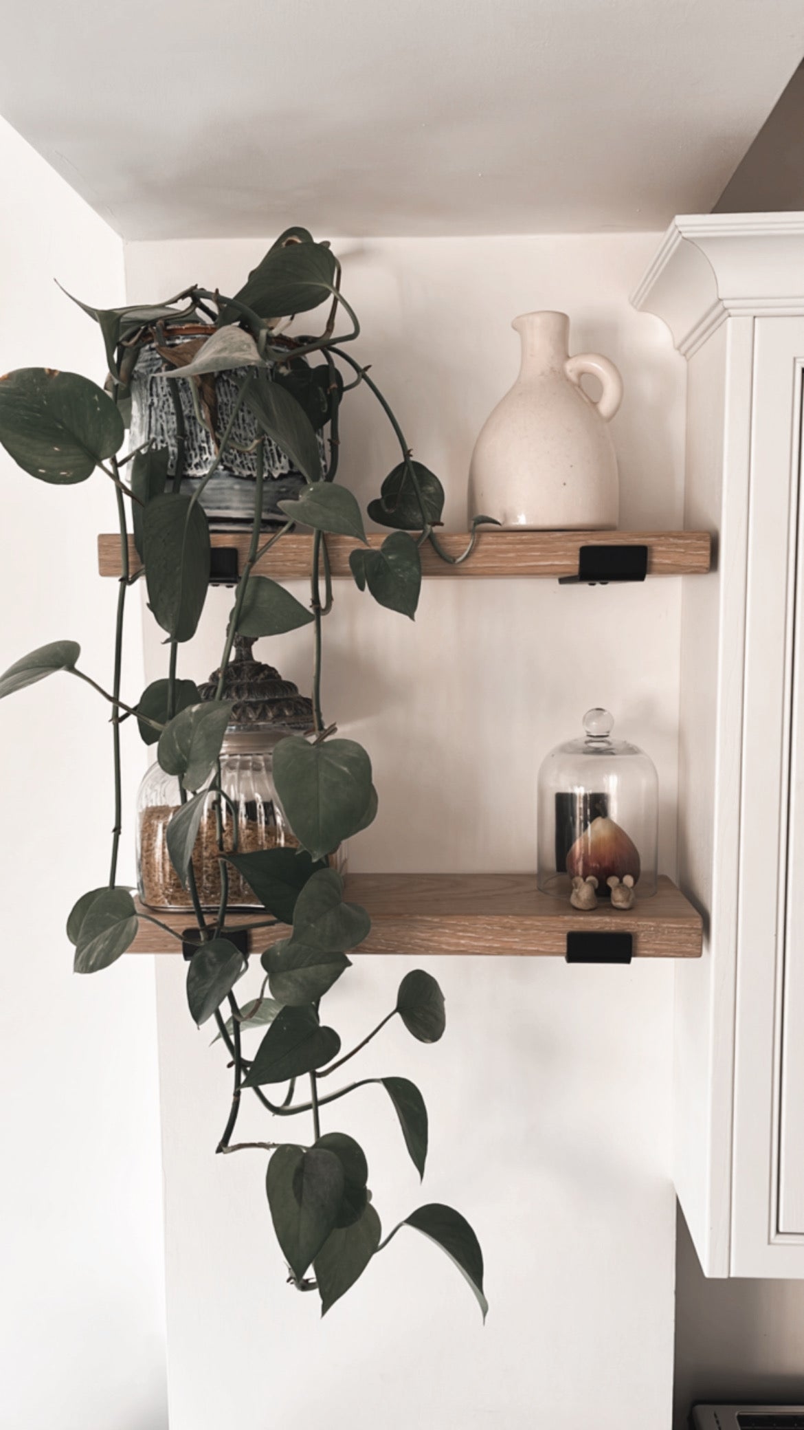 Solid Oak Shelves with Brackets