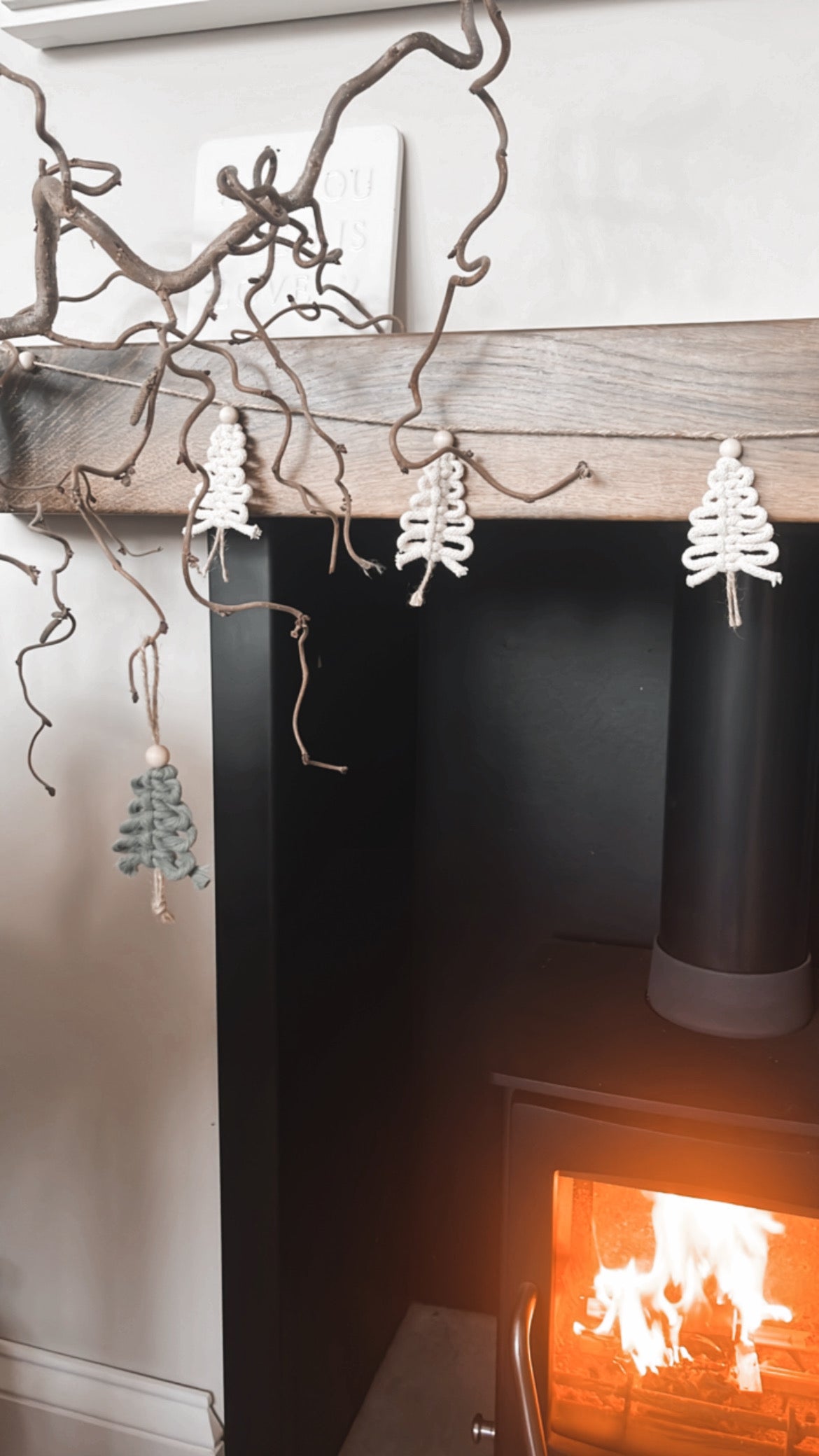 Macrame Scandinavian Style Christmas Tree Garland - Eco-friendly