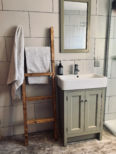 Wooden Rustic Style Ladder - Towel Ladder - Blanket Ladder