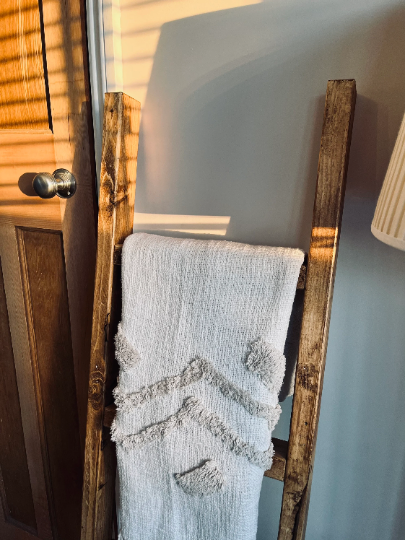 Wooden Rustic Style Ladder - Towel Ladder - Blanket Ladder