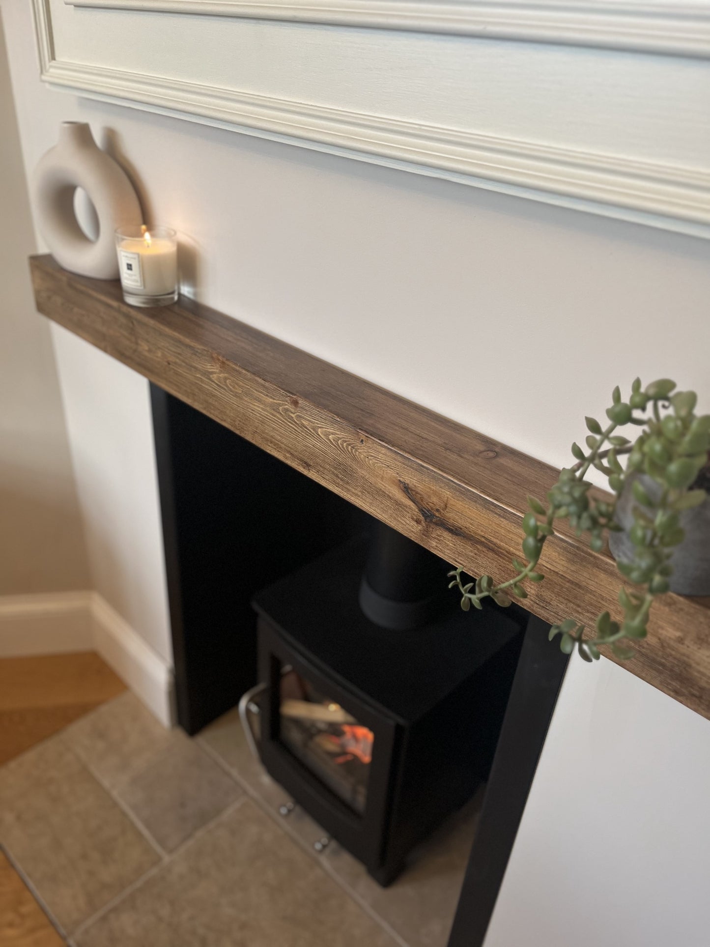 Floating Fireplace Mantle Beam