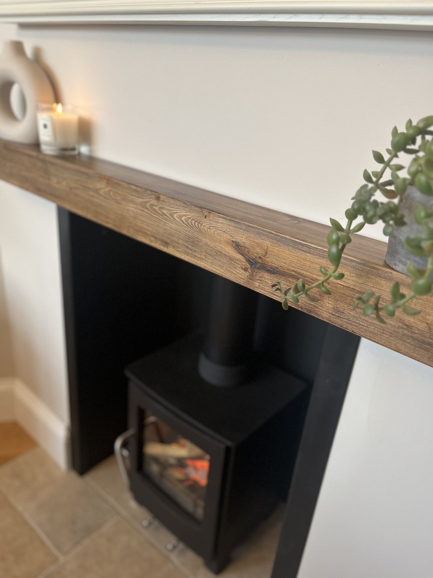 Floating Fireplace Mantle Beam