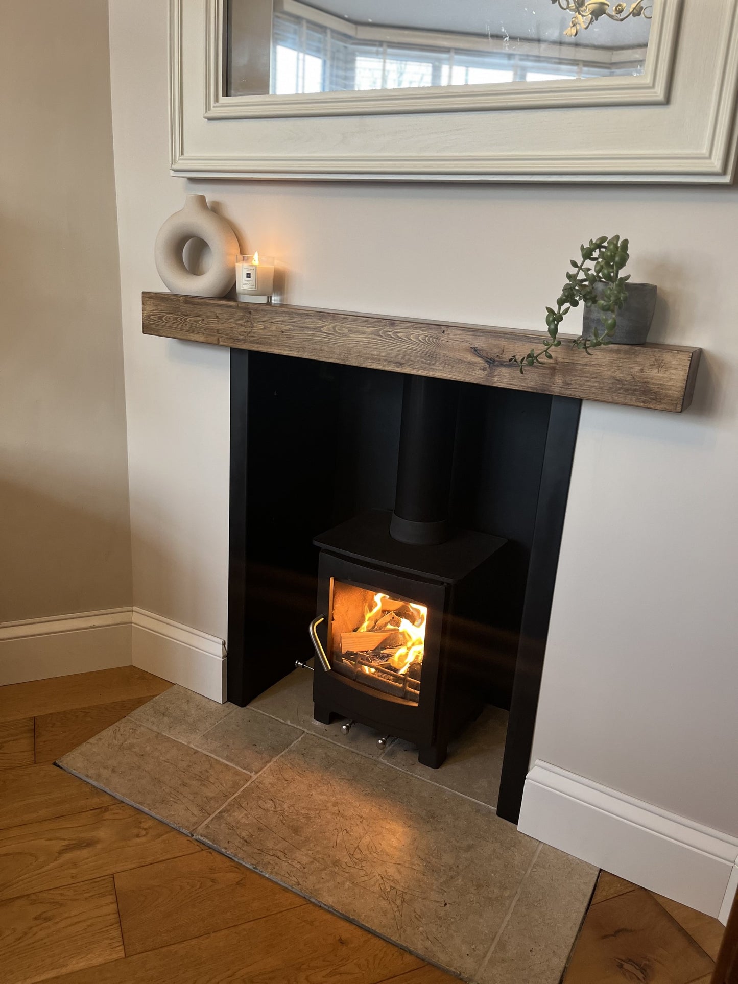 Floating Fireplace Mantle Beam