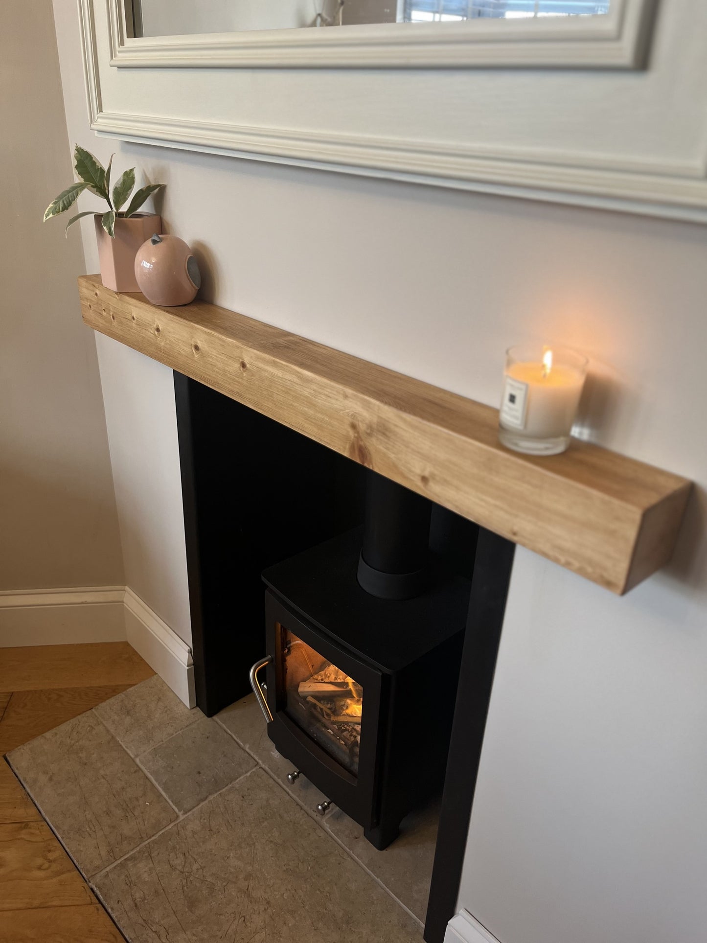 Medium Finish Fireplace Beam