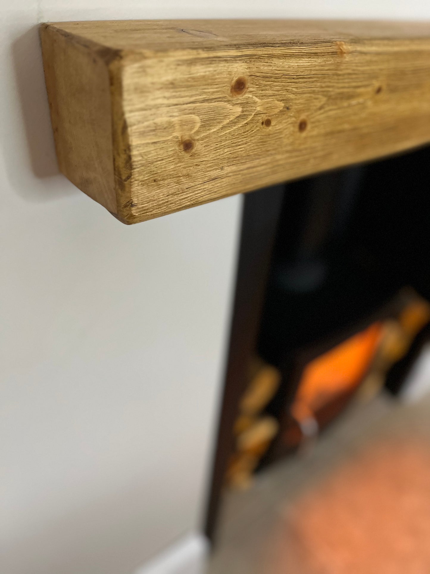 Floating Fireplace Mantle Beam