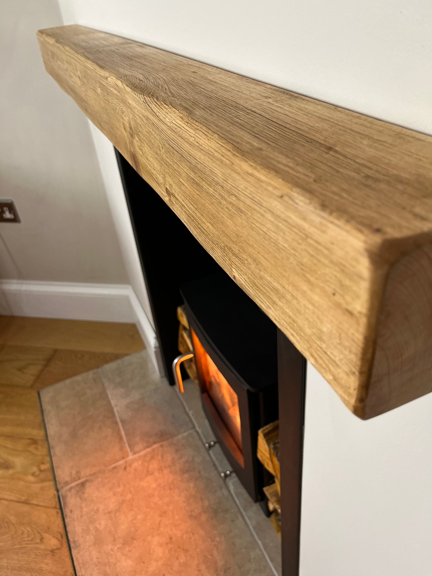 Floating Fireplace Mantle Beam