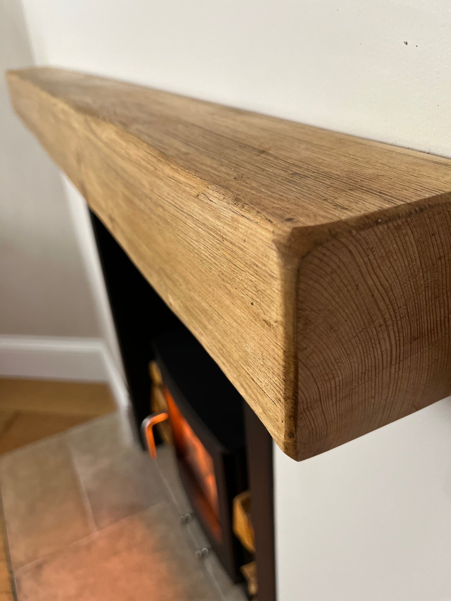 Floating Fireplace Mantle Beam