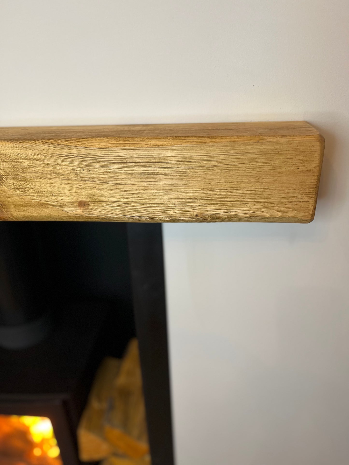 Floating Fireplace Mantle Beam