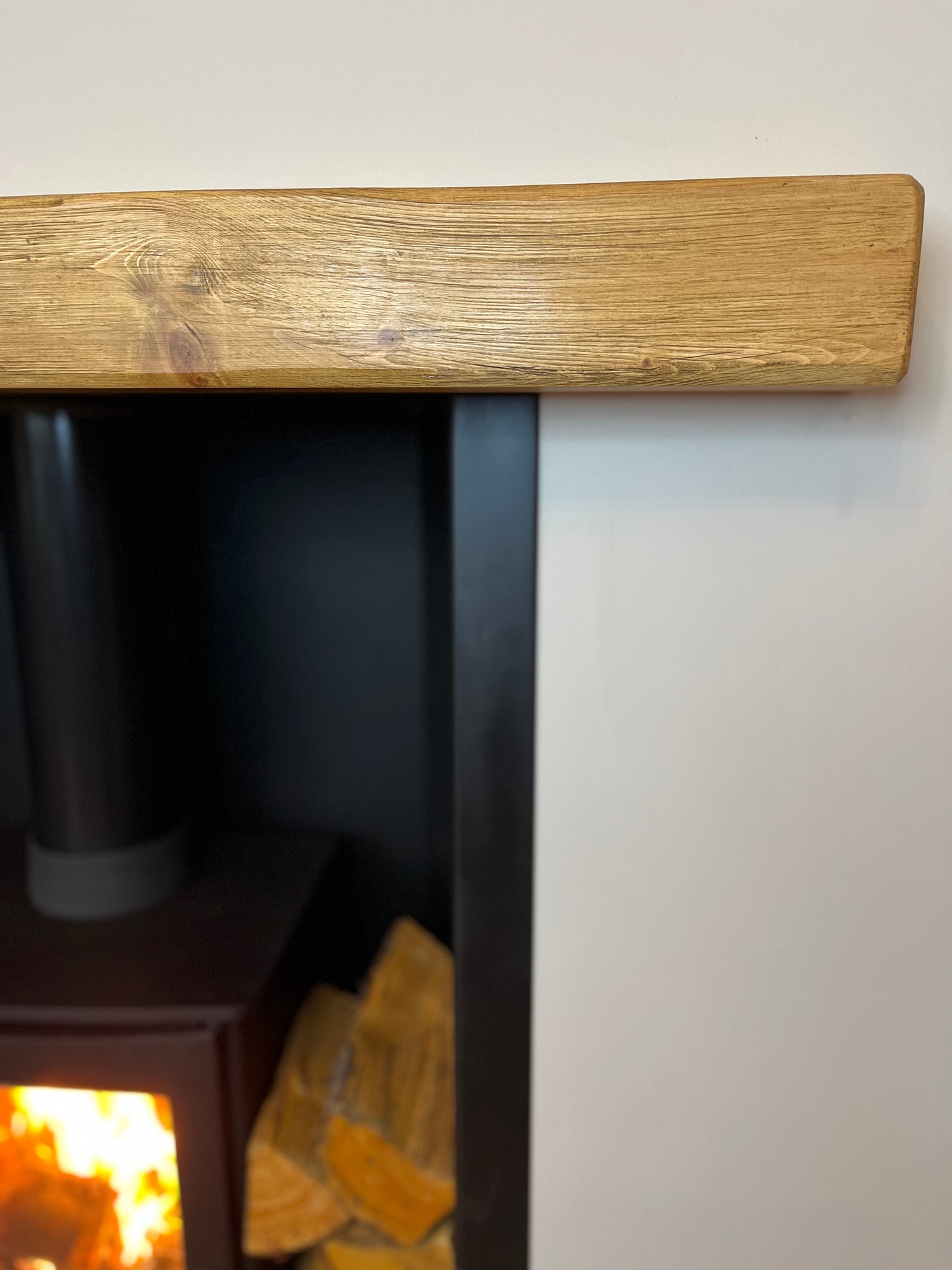 Floating Fireplace Mantle Beam